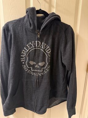 Harley-Davidson women’s or kids Full-Zip Hoodie with Skull Logo